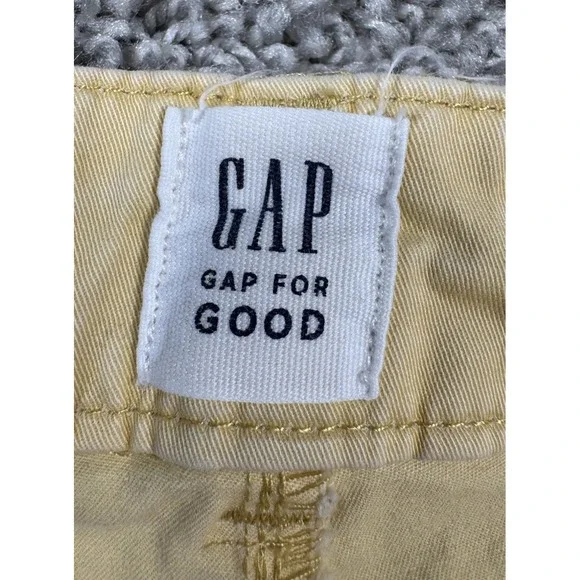Gap Girlfriend Khaki Straight Fit Solid Yellow Casual Womens 18 Measures 38x27 - Picture 3 of 8